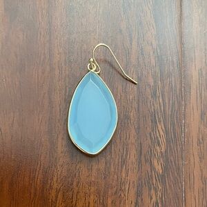 Single Teardrop Blue Stone Dangle Earring